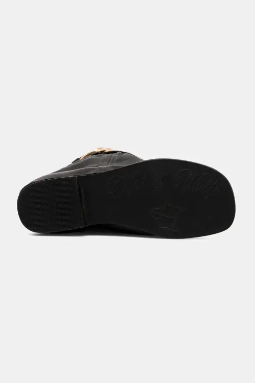 Кожаные сапоги Naked Wolfe Anchor цвет чёрный на плоском ходу слегка утеплённые Anchor Black Leather