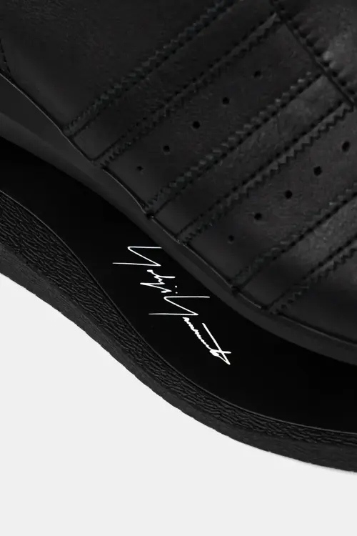 Кожаные полусапожки Y-3 Gendo Boot цвет чёрный на платформе