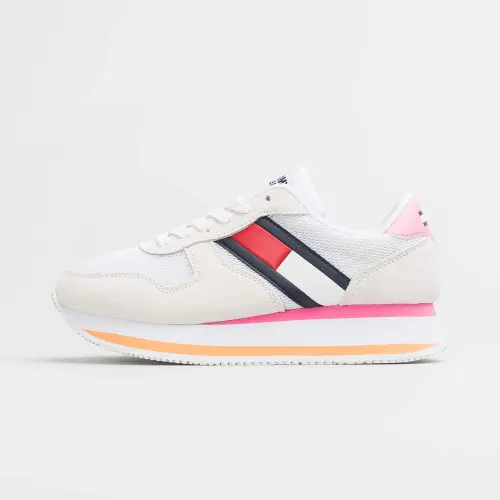 Tommy Jeans WMNS Flatform Runner Colour Sneaker WHite