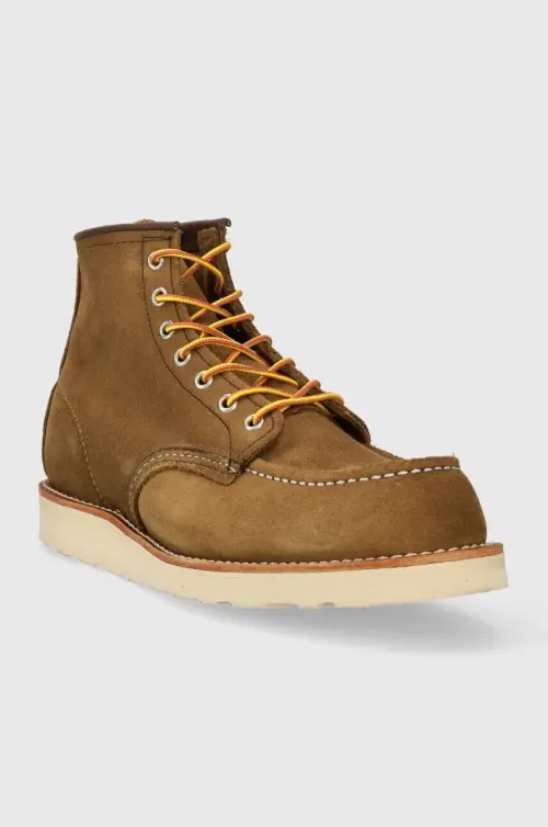 Замшевые кроссовки Red Wing 6-INCH Classic Moc Toe мужские цвет бежевый 8881