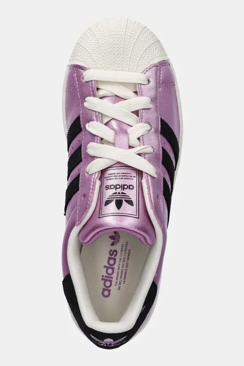 Кожаные кроссовки adidas Originals Superstar II W цвет фиолетовый