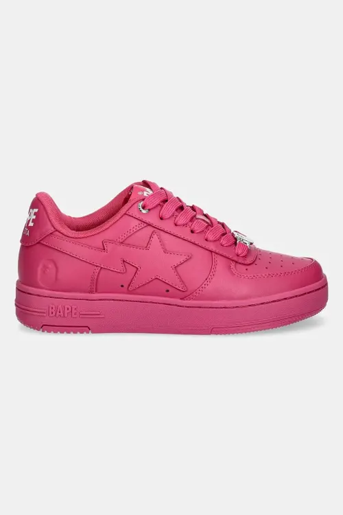Кожаные кроссовки A Bathing Ape Bape Sta #52 L цвет розовый 1K80291352