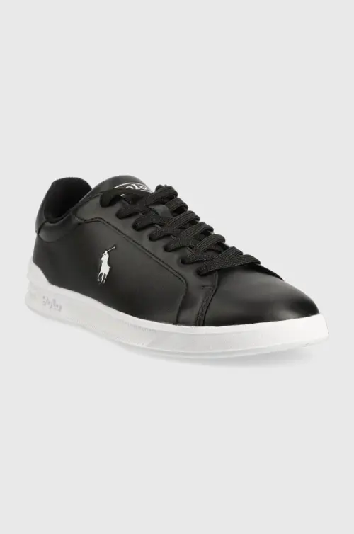 Кожаные кроссовки Polo Ralph Lauren Hrt Ct II цвет чёрный 809845109009