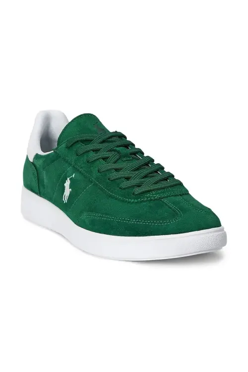Замшевые кроссовки Polo Ralph Lauren Bedford Pp цвет зелёный 809961180004