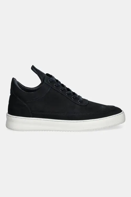 Кроссовки из нубука Filling Pieces Low Top Ripple Nubuck цвет синий 10122841658