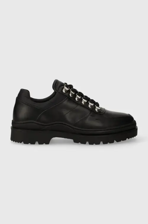 Кожаные туфли Filling Pieces Mountain Trail мужские цвет чёрный