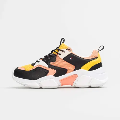 Tommy Hilfiger WMNS Chunky Mixed Textile Trainer Island Coral