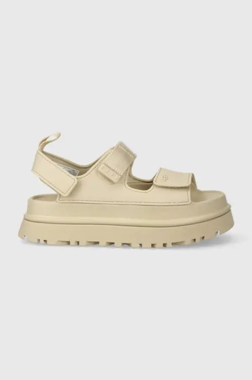 Сандалии UGG Goldenglow женские цвет бежевый на платформе 1152685