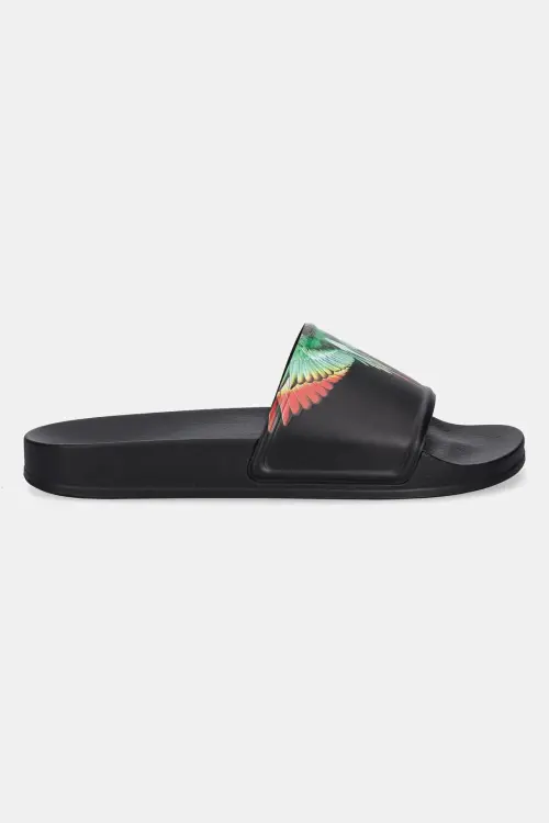 Шлепанцы Marcelo Burlon Icon Wings Sliders Black Multicolor цвет чёрный CMIC001S25MAT0011084