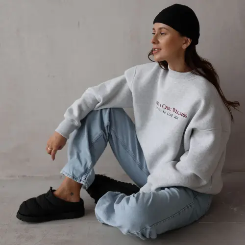Tassha Yu S&C 2 Lines Sweatshirt Warm Melange 