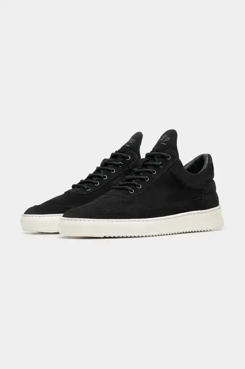 Замшевые кроссовки Filling Pieces Low Top Suede Organic цвет чёрный 10122791861