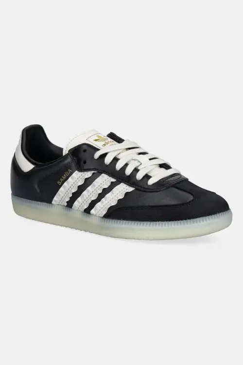 Кожаные кроссовки adidas Originals Samba OG W цвет чёрный