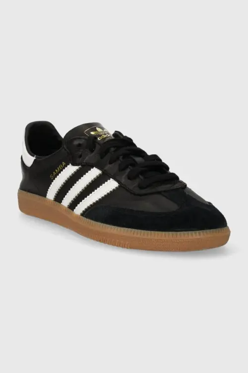 Кожаные кроссовки adidas Originals цвет чёрный