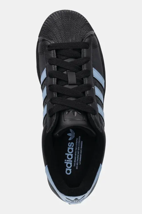 Кожаные кроссовки adidas Originals Superstar II W цвет чёрный