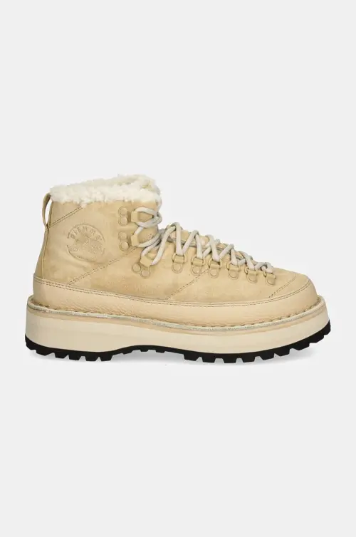 Замшевые ботинки Diemme Sesto Shearling женские цвет бежевый на платформе с утеплением DI23FWSEW-I01X061SND