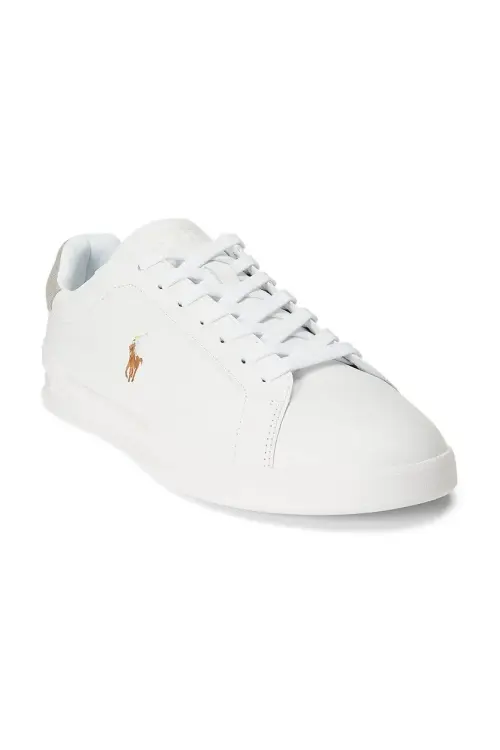 Кожаные кроссовки Polo Ralph Lauren Hrt Ct Ii мужские цвет белый 809940762002