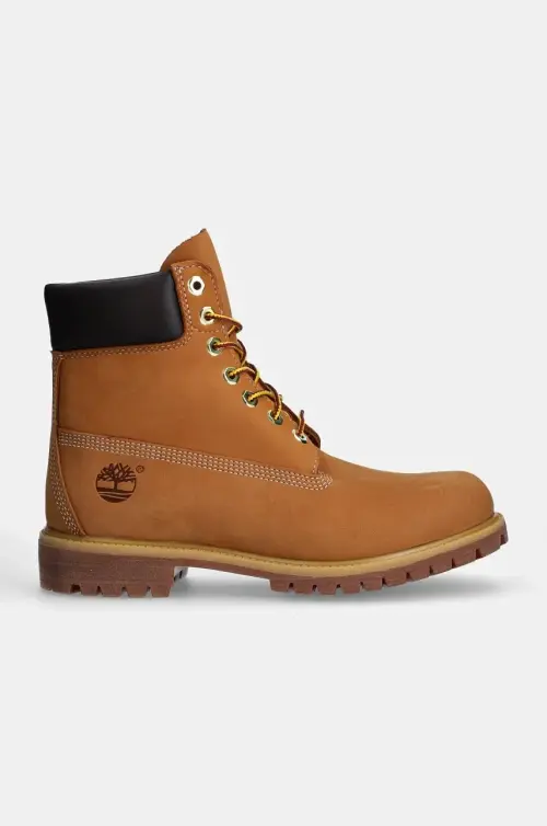 Ботинки из нубука Timberland Premium 6 Inch цвет коричневый TB1100617131