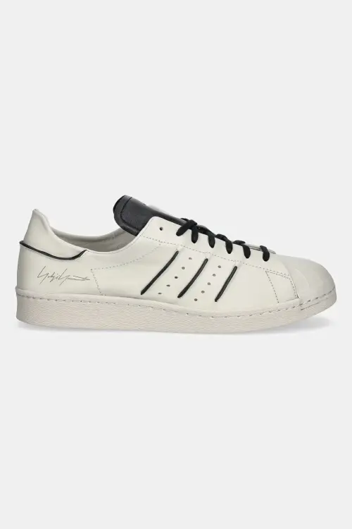 Кожаные кроссовки Y-3 Superstar цвет бежевый JS0576