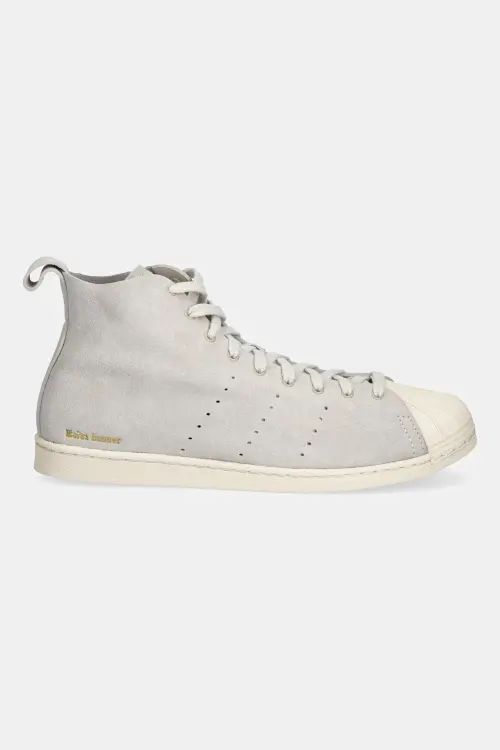 Замшевые кроссовки adidas Originals x Wales Bonner Superstar Hi цвет серый JQ7633