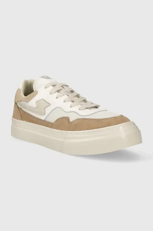 Кожаные кроссовки Stepney Workers Club Pearl S-Strike Suede Mix цвет белый YA09516
