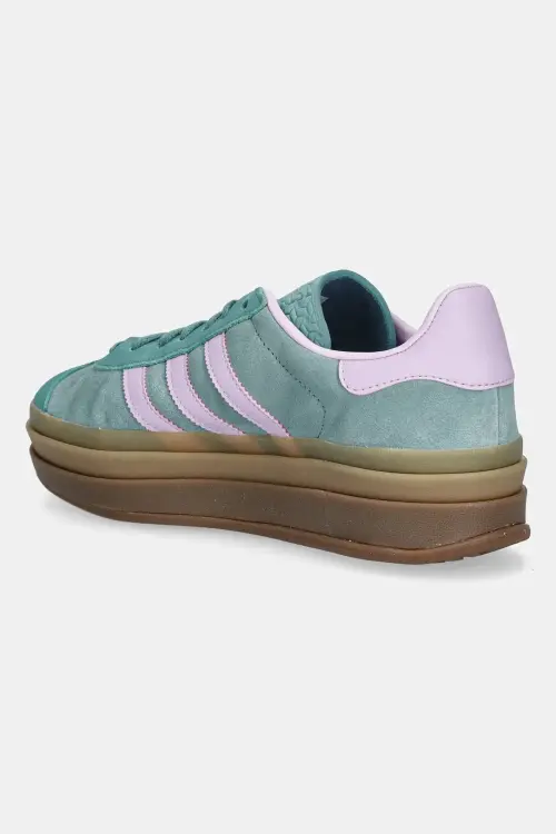 Кроссовки adidas Originals Gazelle Bold W цвет зелёный