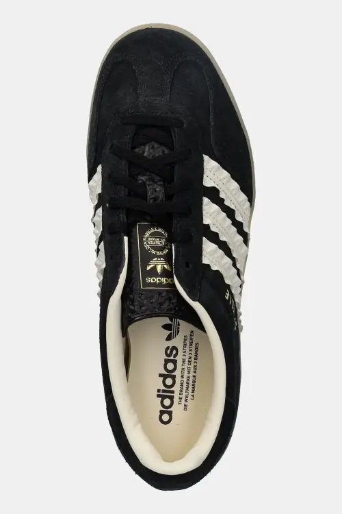 Замшевые кроссовки adidas Originals Gazelle Indoor цвет чёрный