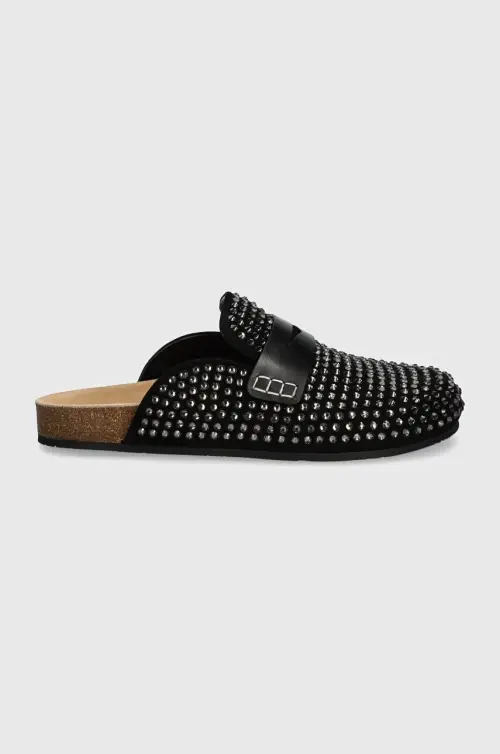 Шлепанцы JW Anderson Crystal женские цвет чёрный ANW43050A