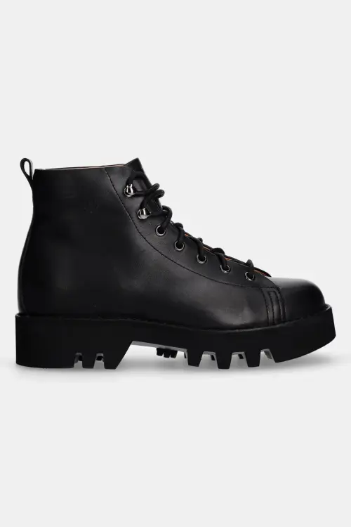 Кожаные полусапожки Fracap Monkey женские цвет чёрный на плоском ходу MONKEY.R300.BLK