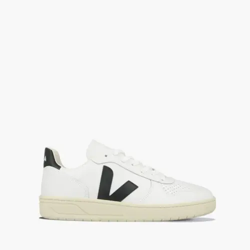 Veja V-10 Leather Extra White Black VXM020005