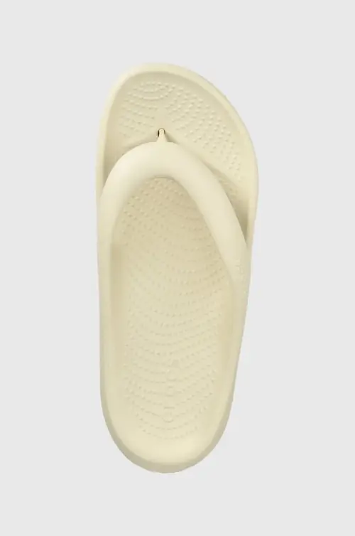 Вьетнамки Crocs Mellow Flip женские цвет бежевый на плоском ходу 208437