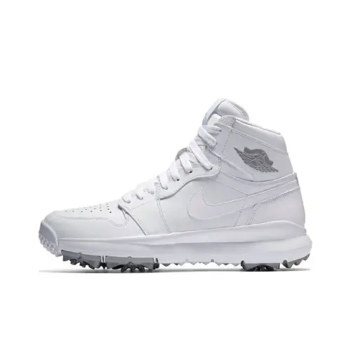 Jordan Air Jordan 1 Retro Golf Cleat White Metallic      