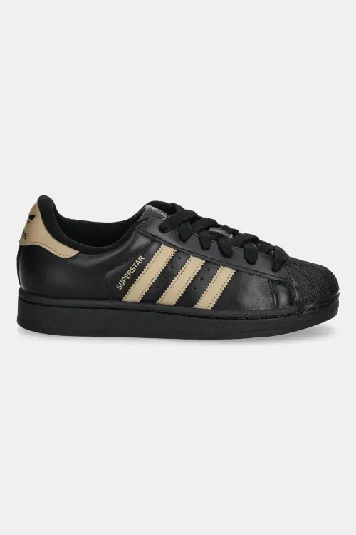 Кожаные кроссовки adidas Originals Superstar II W цвет чёрный JS1340