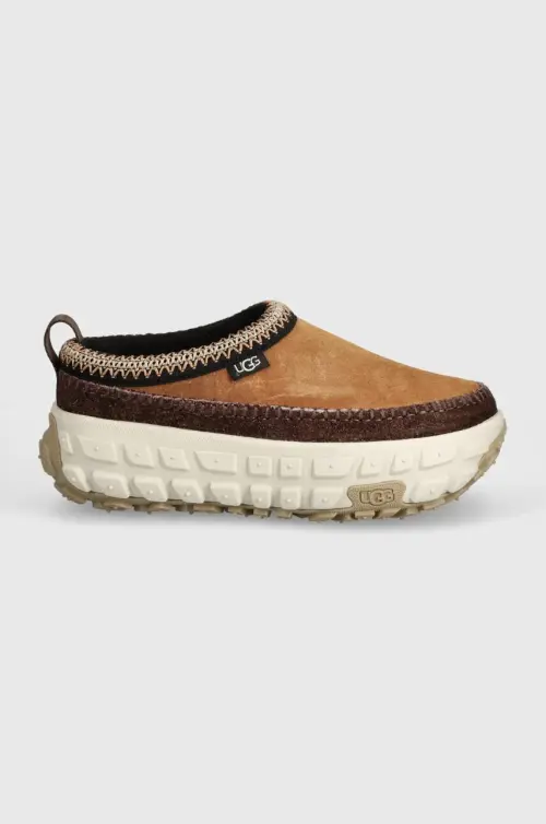 Замшевые шлепанцы UGG Venture Daze мужские цвет коричневый 1154530