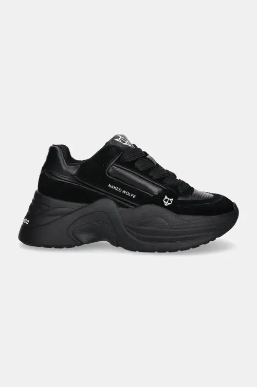 Кроссовки Naked Wolfe Temple цвет чёрный Temple Black Leather Suede