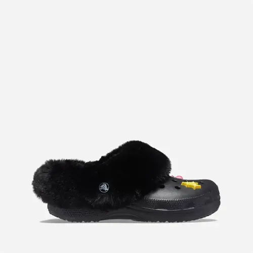 Шлепанцы Женские Crocs Classic Mammoth Charm Clog 207409 BLACK