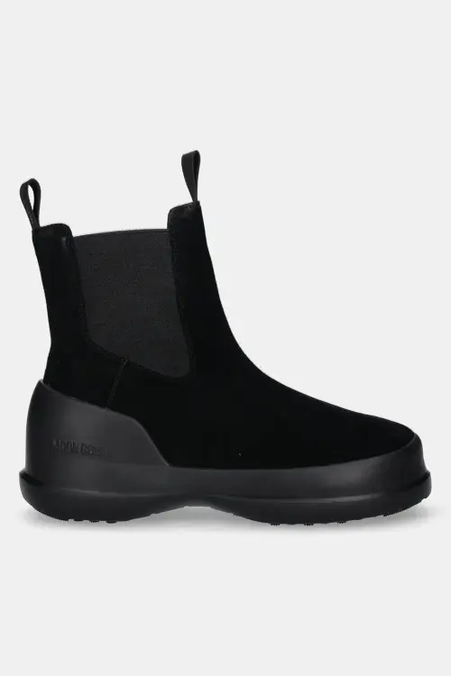 Замшевые сапоги Moon Boot MB LUNA CHELSEA SUEDE цвет чёрный 80D2480050 N001