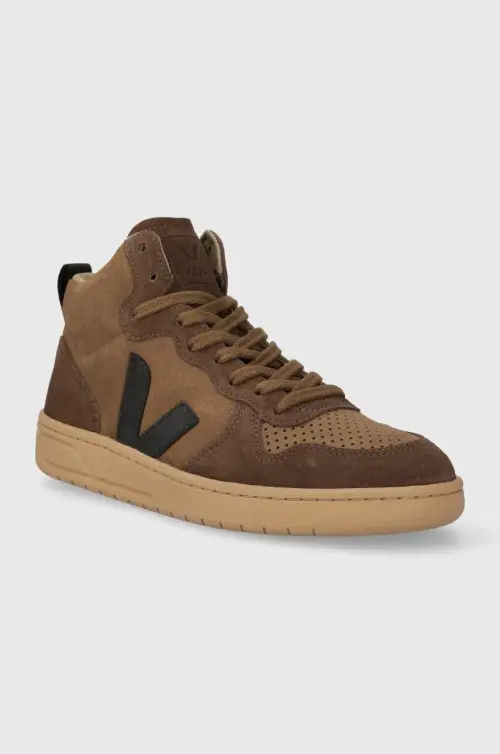 Кроссовки Veja V-15 Suede цвет коричневый VQ0303310B