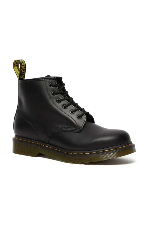 Кожаные полусапоги Dr. Martens женские цвет чёрный на плоском ходу