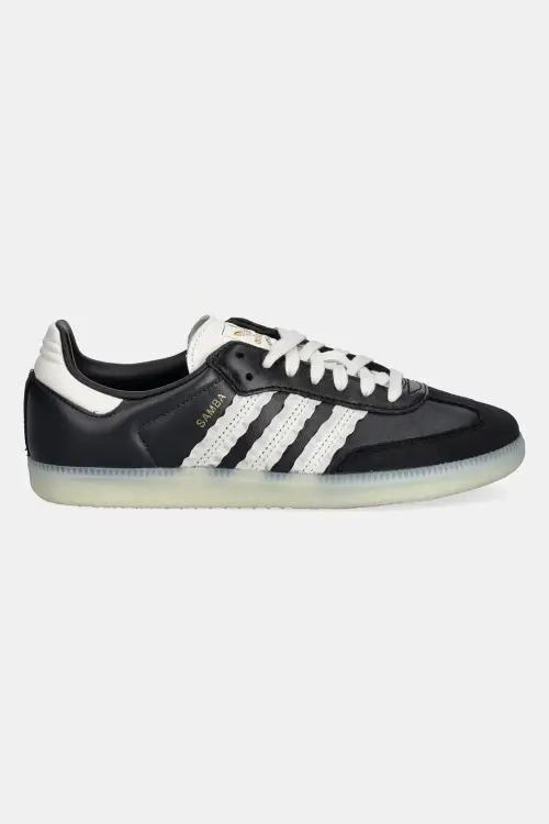Кожаные кроссовки adidas Originals Samba OG W цвет чёрный