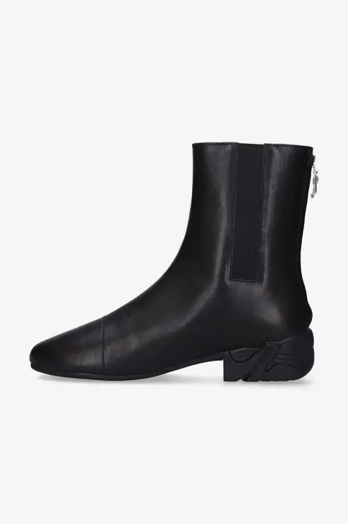Кожаные полусапоги Raf Simons Solaris Hight мужские цвет чёрный HR780010L-3