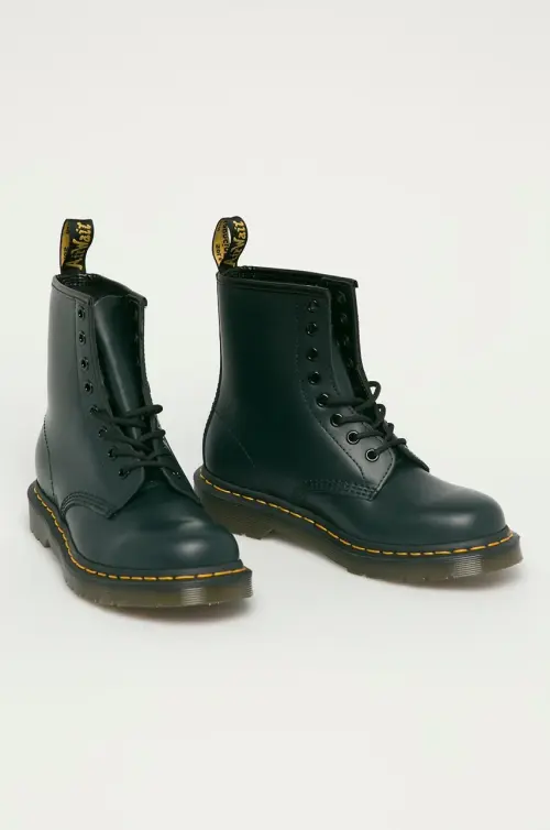 Кожаные полусапоги Dr. Martens 1460 женские цвет синий на платформе 11822600