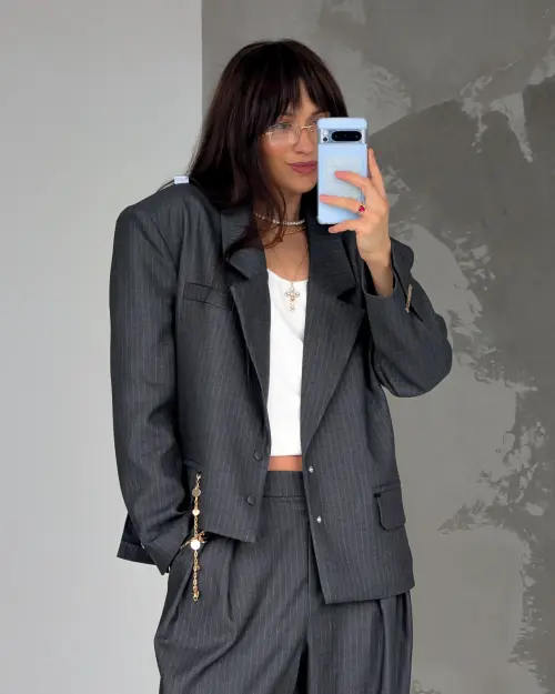 Tassha Yu Charming Boss Jacket Grafit