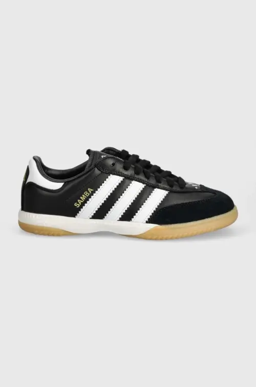 Кожаные кроссовки adidas Originals Samba MN цвет чёрный IF1952