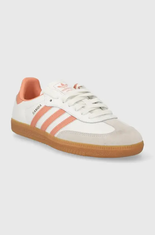 Кожаные кроссовки adidas Originals SAMBA OG цвет белый