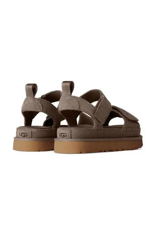 Сандалии UGG Goldenstar женские цвет коричневый на платформе 1136783-SKP