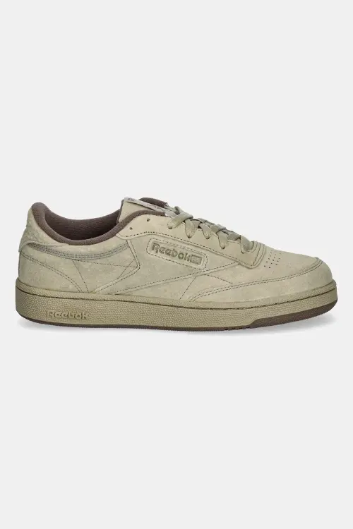 Замшевые кроссовки Reebok Club C 85 цвет зелёный 100201183