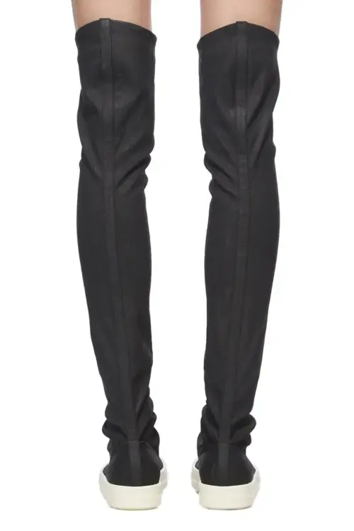 Сапоги Rick Owens DRKSHDW High Sock Sneaks цвет чёрный на плоском ходу DS02E7812.SBW