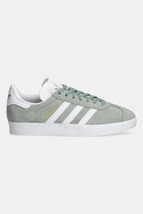 Замшевые кроссовки adidas Originals Gazelle цвет зелёный JH5384
