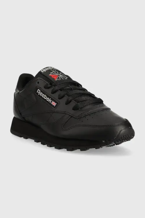 Кожаные кроссовки Reebok CLASSIC LEATHER цвет чёрный GY0960-CBLAC/PUGR