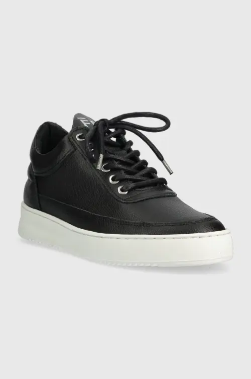 Замшевые кроссовки Filling Pieces Low Top Ripple цвет чёрный